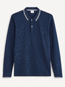 Celio Tmavomodré pánske základné polo tričko Celio Decolml