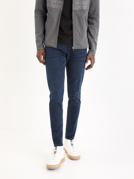 Celio Tmavomodré úzke džínsy Celio Foskinny