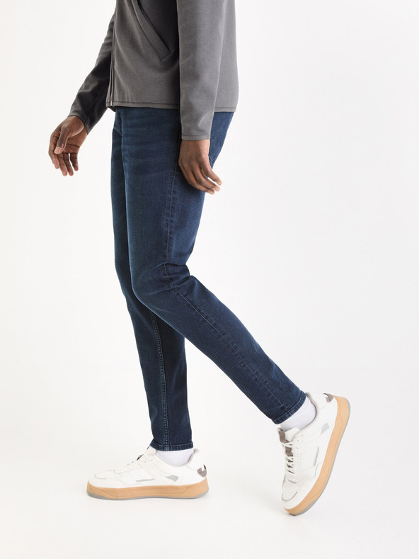 Celio Tmavomodré úzke džínsy Celio Foskinny