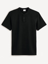 Celio Čierne pánske základné polo tričko Celio Gesohel