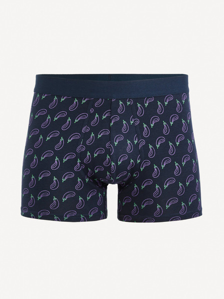Celio Tmavomodré pánske vzorované boxerky Celio Giboberneo