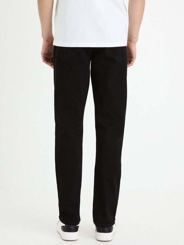 Celio Čierne pánske džínsy rovného strihu Celio C15