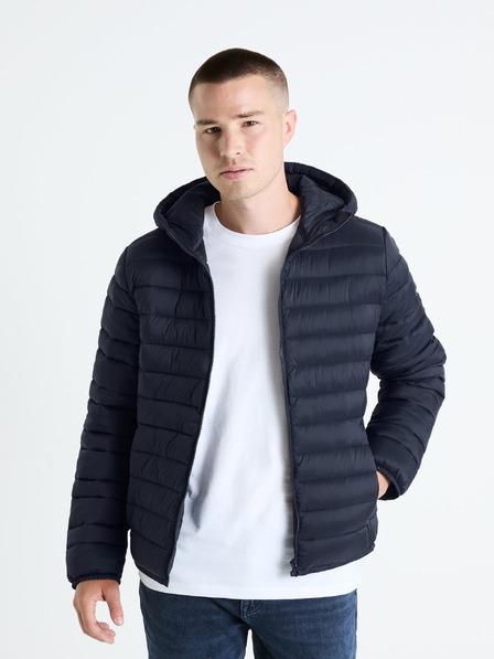 Celio Tmavomodrá pánska prešívaná bunda Celio Fububble