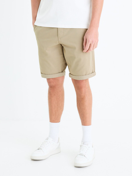Celio Béžové pánske chino šortky Celio Bochinobm