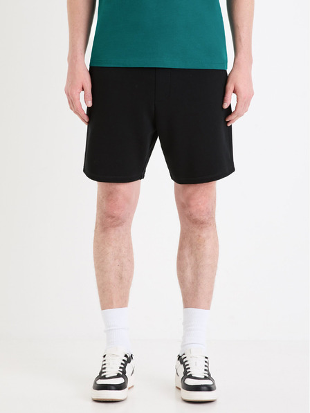 Celio Čierne pánske teplákové šortky Celio Goshort