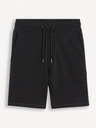 Celio Čierne pánske teplákové šortky Celio Goshort