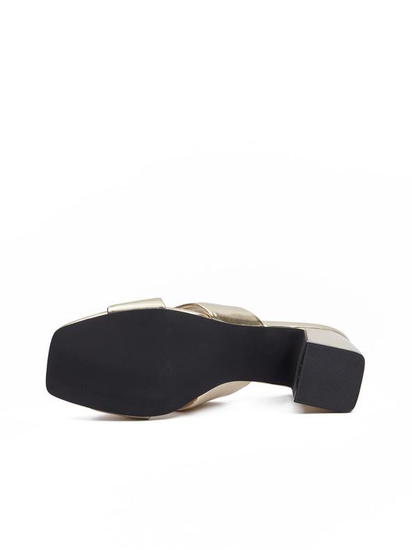 Orsay Zlaté dámske šľapky na podpätku ORSAY