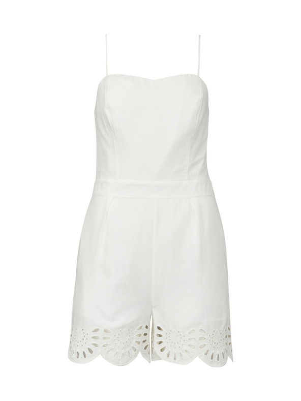 Orsay Biely dámsky krátky overal ORSAY