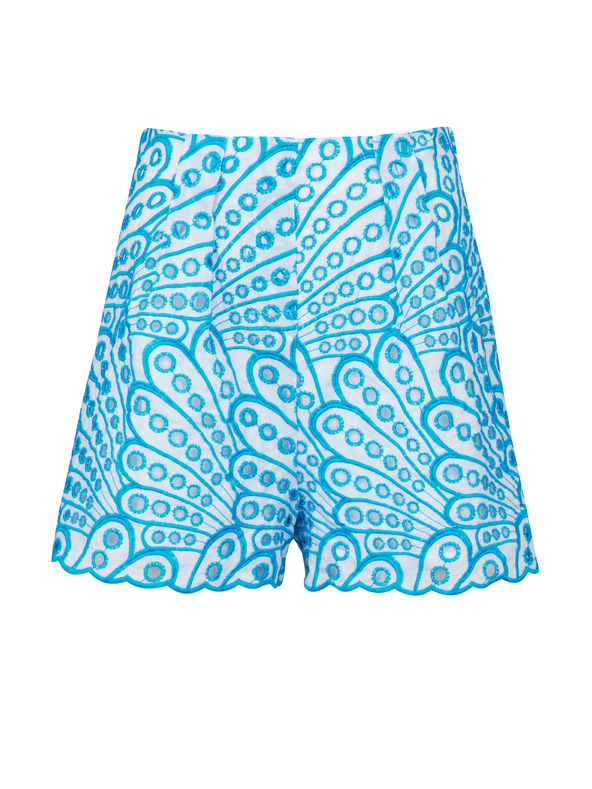 Orsay Modré dámske vzorované kraťasy ORSAY