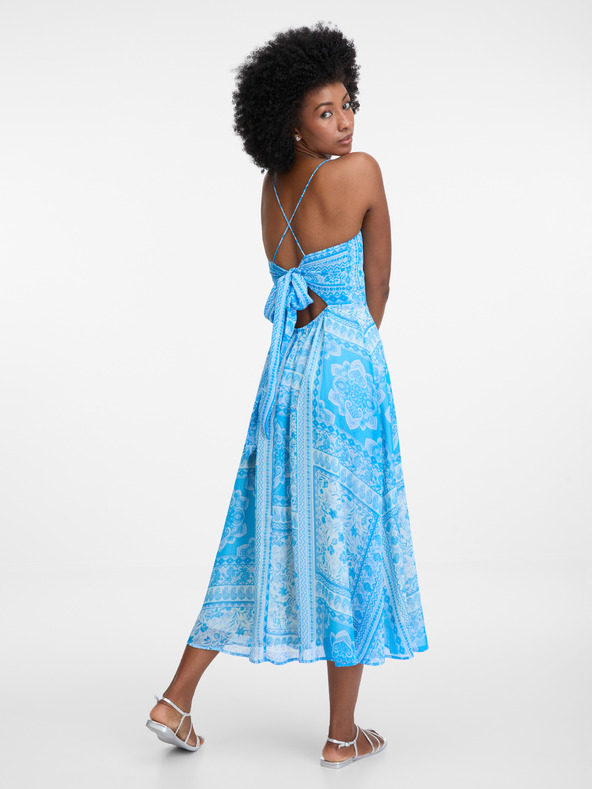 Orsay Modré dámske midi šaty ORSAY