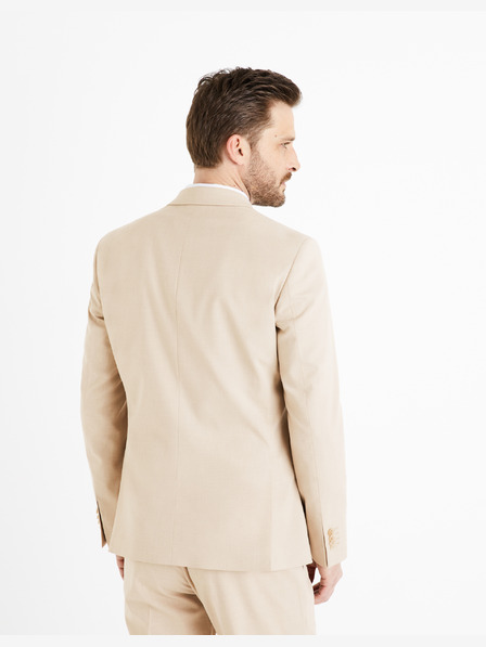 Celio Béžové pánske slim sako Celio Buamaury