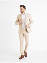 Celio Béžové pánske slim sako Celio Buamaury