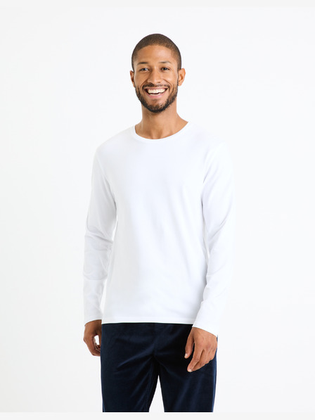 Celio Biela pánska košeľa s dlhým rukávom Celio Fabeille2 regular