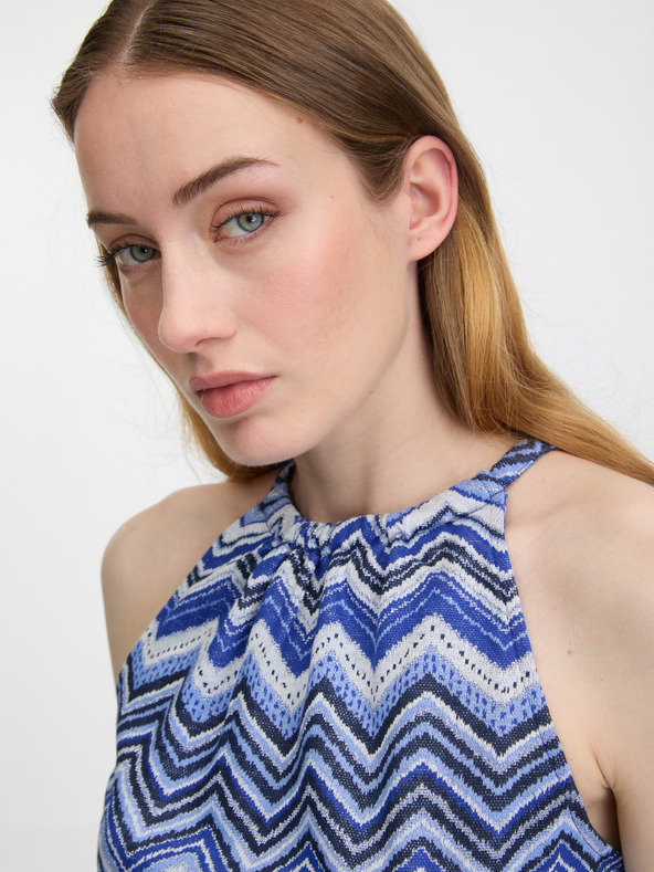 Orsay Modré dámske vzorované tielko ORSAY