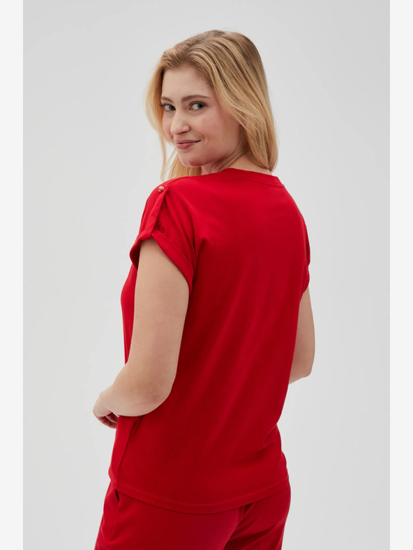 Moodo Červené dámske tričko Moodo