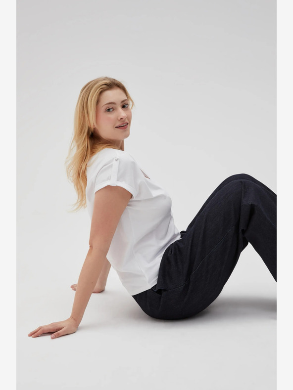 Moodo Biele dámske tričko Moodo