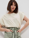 Moodo Krémové dámske tričko Moodo
