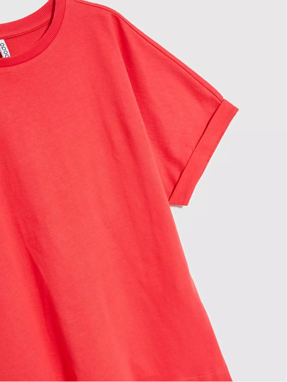 Moodo Červené nadrozmerné tričko Moodo