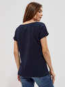 Moodo Tmavomodré dámske tričko Moodo