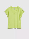 Moodo Svetlozelené tričko s výstrihom do V Moodo