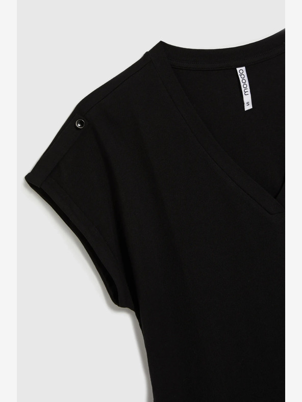 Moodo Čierne dámske dlhé tričko Moodo