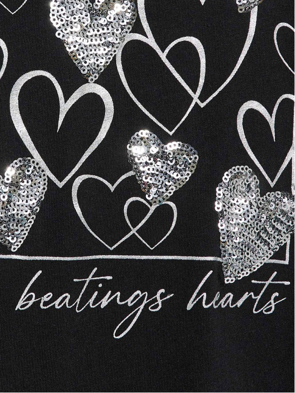 Moodo Čierne dámske dlhé tričko Moodo