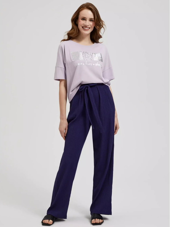 Moodo Svetlofialové tričko s flitrami Moodo