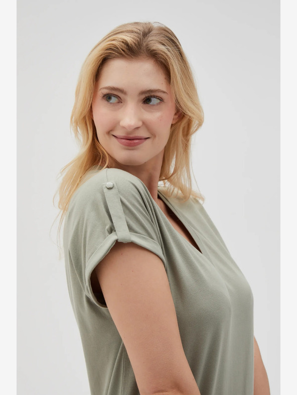 Moodo Zelená dámska chino košeľa Moodo