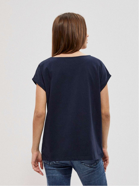 Moodo Tmavomodré dámske tričko Moodo