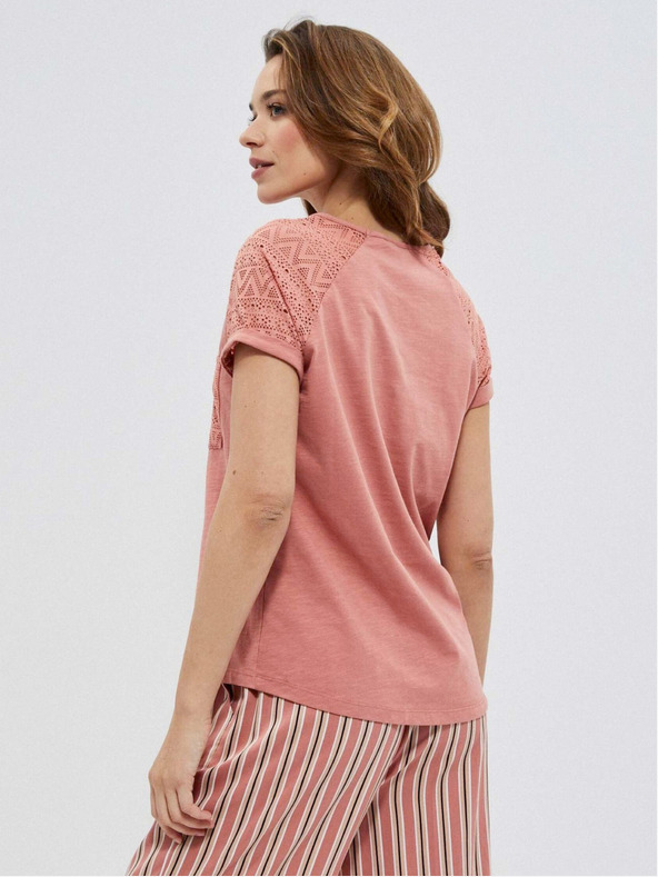 Moodo Ružové dámske tričko Moodo