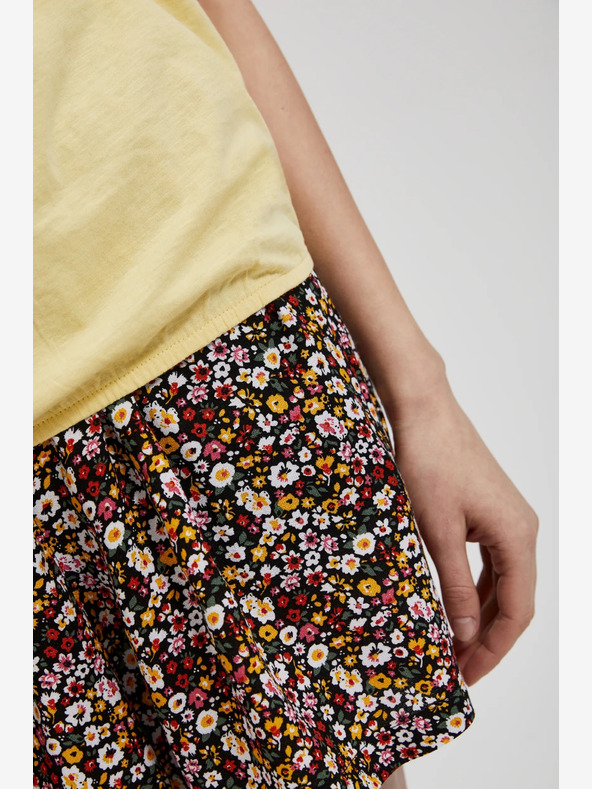 Moodo Žltá košeľa s vreckom a vyhrnutými rukávmi Moodo