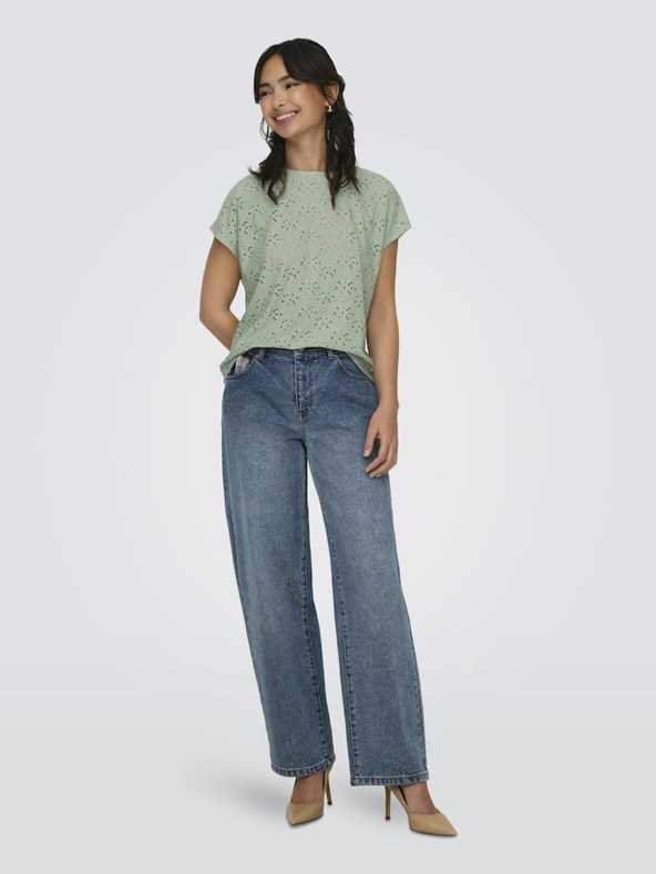 ONLY Svetlozelené dámske tričko JEDINE