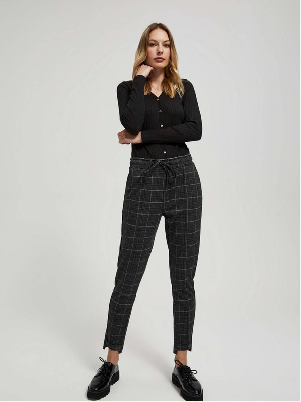 Moodo Čierne dámske dlhé tričko Moodo