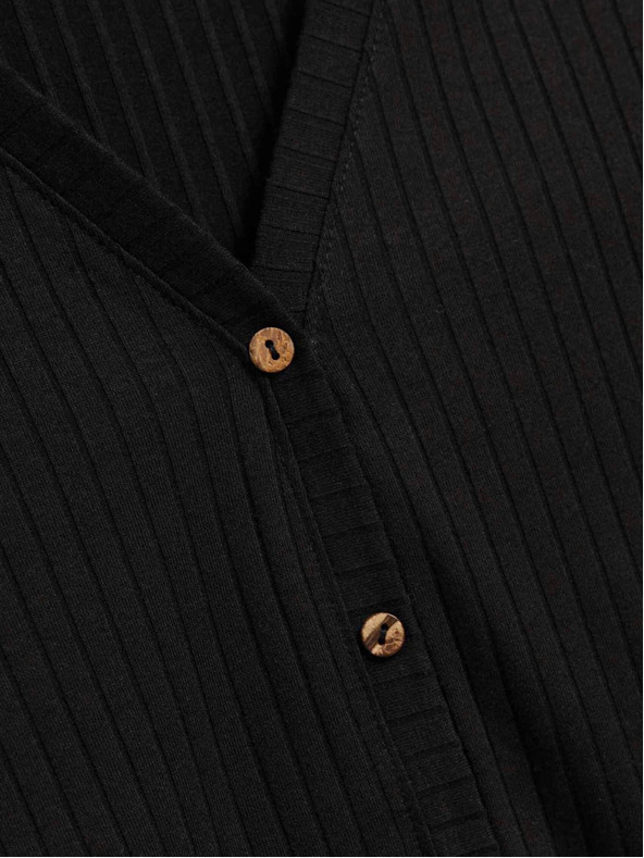 Moodo Čierne dámske dlhé tričko Moodo