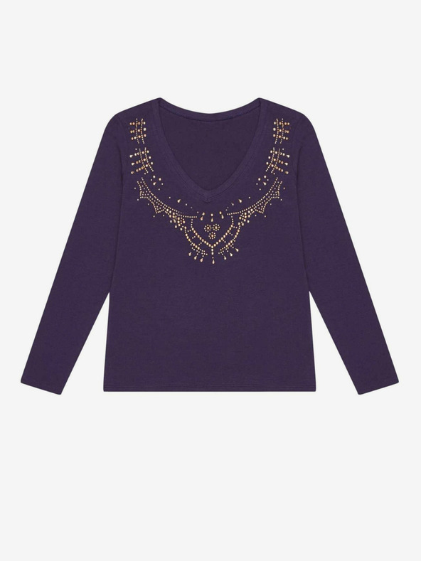 Moodo Tmavomodré dámske tričko Moodo