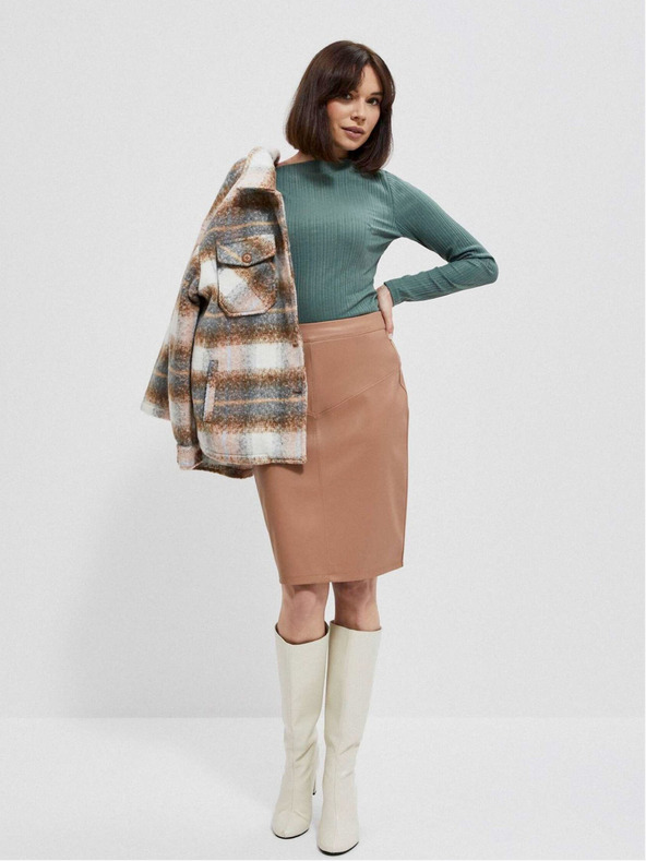 Moodo Zelená dámska chino košeľa Moodo