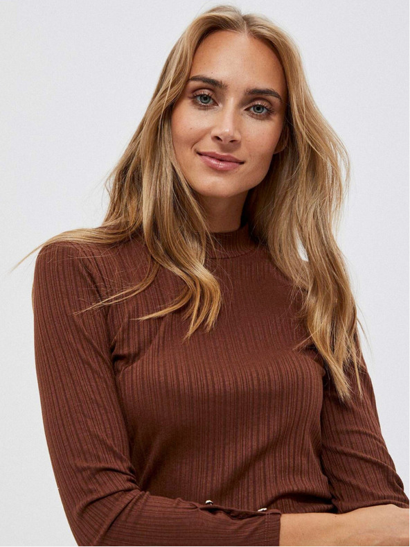 Moodo Hnedá dámska košeľa Moodo