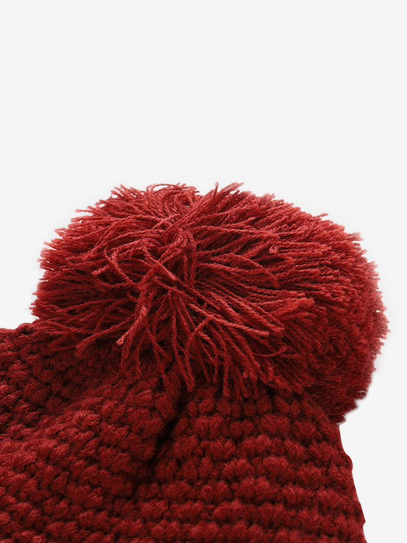 ALPINE PRO ALPINE PRO GRANE červená dámska zimná čiapka z vlnenej zmesi