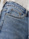 Vero Moda Modré skrátené džínsy rovného strihu VERO MODA Brenda