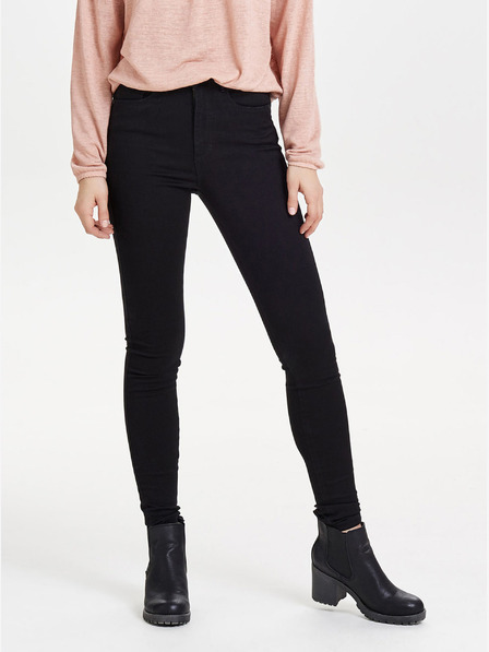 ONLY Čierne dámske džínsy skinny fit ONLY Royal