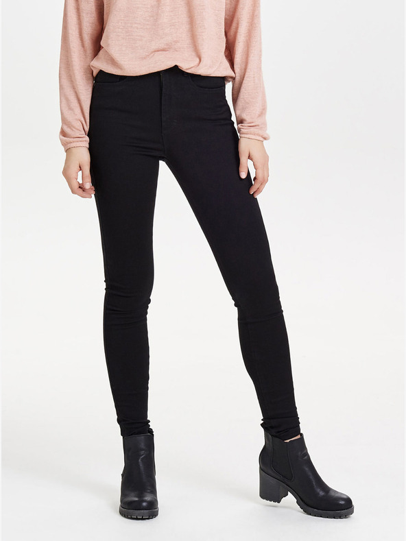 ONLY Čierne dámske džínsy skinny fit ONLY Royal