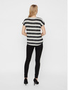 Vero Moda Krémovo-čierne pruhované tričko VERO MODA Wide