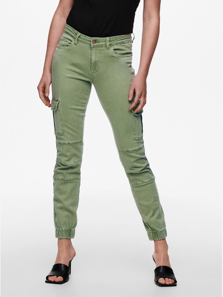 ONLY Svetlozelené skinny fit džínsy ONLY Missouri
