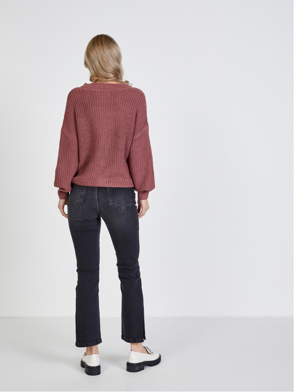 ONLY Staroružový krátky sveter ONLY Carol