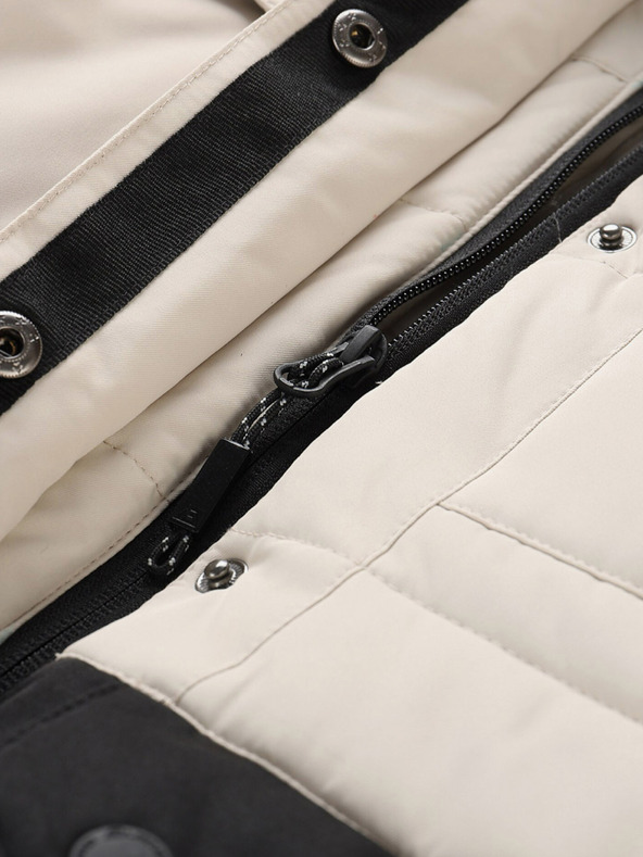 ALPINE PRO Čiernošedá dámska zimná prešívaná bunda ALPINE PRO EGYPA