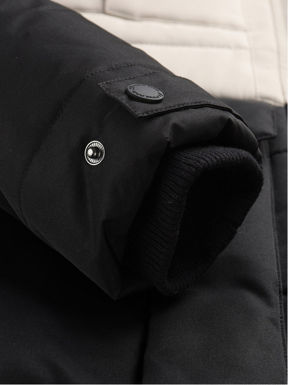 ALPINE PRO Čiernošedá dámska zimná prešívaná bunda ALPINE PRO EGYPA