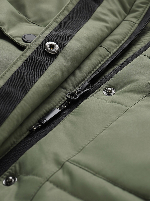 ALPINE PRO Čierno-zelená dámska zimná bunda ALPINE PRO EGYPA