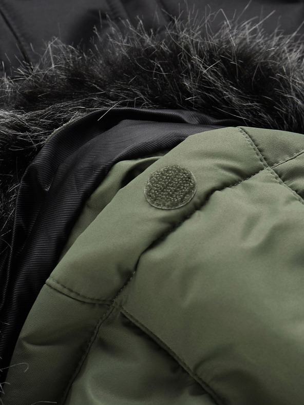 ALPINE PRO Čierno-zelená dámska zimná bunda ALPINE PRO EGYPA