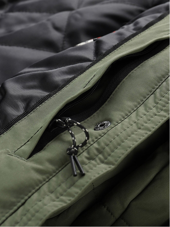 ALPINE PRO Čierno-zelená dámska zimná bunda ALPINE PRO EGYPA