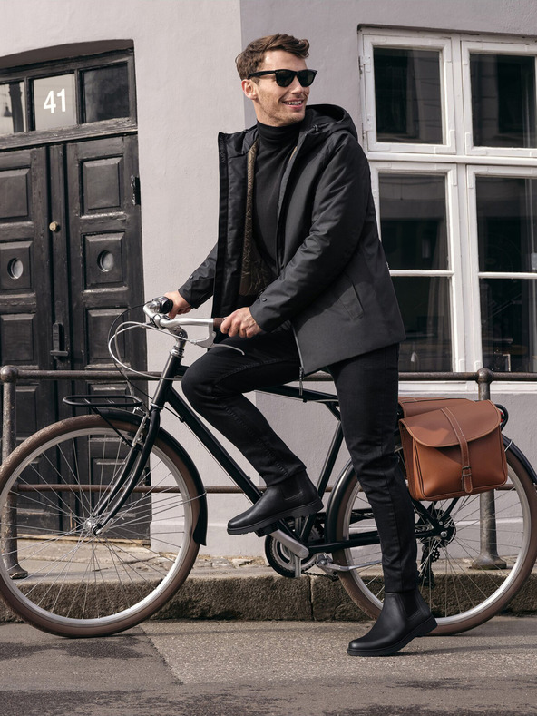 Geox Čierne pánske členkové topánky Geox Spherica EC1